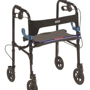 Drive DeVilbiss Healthcare driveâ„¢ Clever-Lite Four-Wheel Rollator, Blue