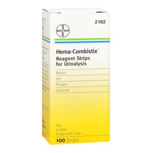 Siemens Hema-CombistixÂ® Urinalysis Reagent Strips, Blood, Glucose, pH and Protein tests