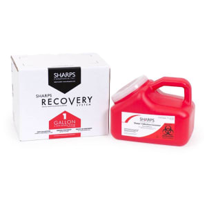 Sharps Compliance Mail SystemÂ® Pro-TecÂ® Mailback Sharps Collector, 1 Gallon, 9 x 6 x 7.5 Inch