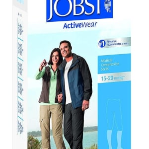 BSN Medical Compression Socks JobstÂ® ActiveWear Knee High Small White Closed Toe