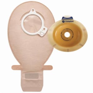 Coloplast SenSuraÂ® 2-Piece Transparent Ostomy Pouch, 10 â€“ 55mm Stomas, Blue Match