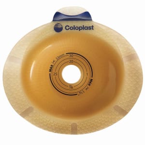 Coloplast SenSuraÂ® Click Convex Light Barrier, Trim to fit 15 â€“ 22 mm Stoma Opening, Green