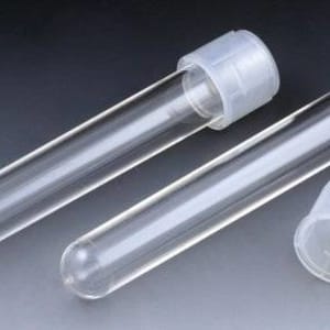 Globe Scientific Test Tube Plain 15 mL Dual Position Snap Cap Polystyrene Tube