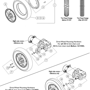 Invacare Wheel Complete with Free Flat 14X3 IN 9153641577