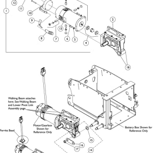 Invacare Motor Assembly Heavy Duty Lt 4-Pole 9153644571