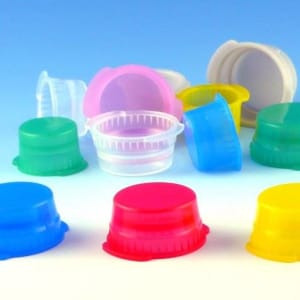 Globe Scientific Cappersâ„¢ 13 mm Polyethylene Blue Double Tab Snap Cap Tube Closure