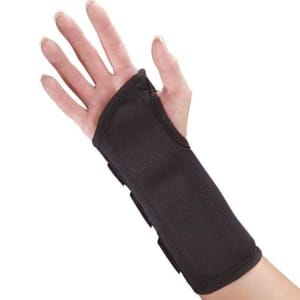DeRoyal Wrist Brace Polyester Foam / Nylon / Tricot Right Hand Black X-Large