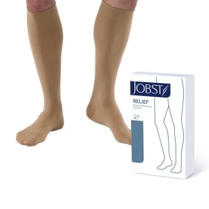 BSN Medical Compression Stocking JobstÂ® Relief Knee High Medium / Petite Beige Closed Toe