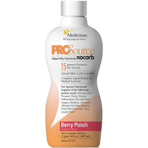 Medtrition/National Nutrition ProSource NoCarbâ„¢ Berry Punch Collagen and Whey Protein Formula, 32-ounce Bottle