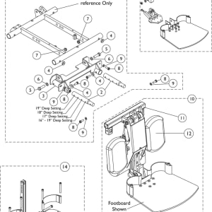 Invacare Kit Footplate w/Hdwr MPCTMT 9153650732