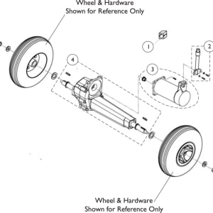 Invacare Motor w/Brake and Hardware 9153651165