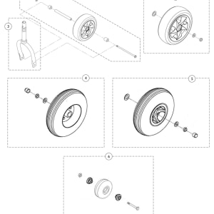 Invacare Wheel Rear w/Hardware 2 Each 9153651167