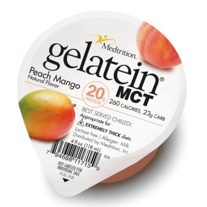 Medtrition/National Nutrition Oral Supplement GelateinÂ® MCT Peach Mango Flavor Gel 4 oz. Cup