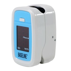 Fabrication Enterprises FEI Baseline Fingertip Pulse Oximeter, Battery Operated Visible Alarm