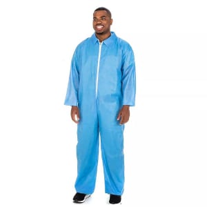 Cardinal Coverall X-Large Blue Disposable NonSterile