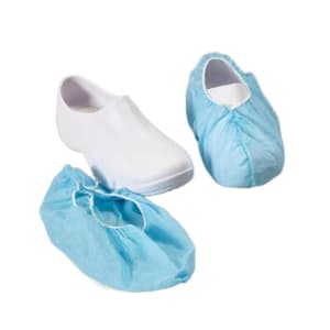 Health Care Logistics Shoe Cover One Size Fits Most Shoe High Nonskid Sole Blue NonSterile