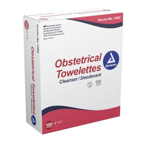 Dynarex dynarexÂ® Scented Obstetrical Towelettes, Individual Packets