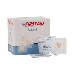 Dukal AmericanÂ® White Cross Sheer Adhesive Spot Bandage, 1.5 x 1.5 Inch