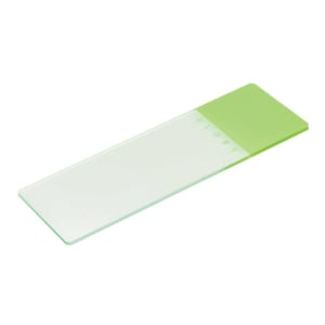 Globe Scientific Globe 1324 Series Microscope Slide, Green Frosted End, 25 x 75 x 1.1 mm