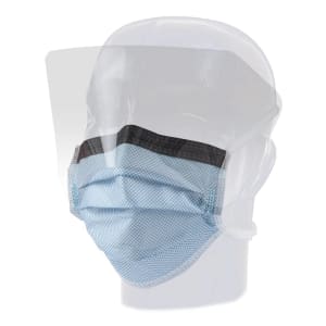 Aspen Surgical Products PreceptÂ® FluidgardÂ® Level 3 Surgical Mask with Eye Shield