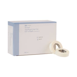 Cardinal Kendallâ„¢ Hypoallergenic Paper Medical Tape, 1/2 Inch x 10 Yard, White