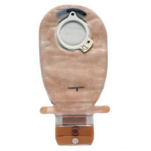 Coloplast AssuraÂ® Original One-Piece Opaque Ostomy Pouch, 60 mm Flange, Blue Color Match