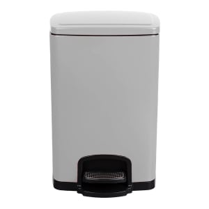McKesson Brand McKesson White Square Step-On Trash Can, 5 gallon