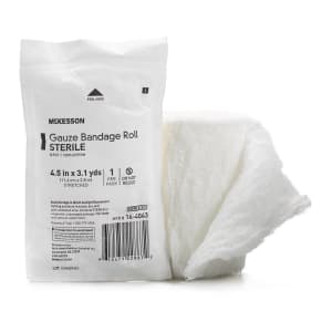 McKesson Sterile Fluff Bandage Roll, 4-1/2 Inch x 3-1/10 Yard, Eight-Ply