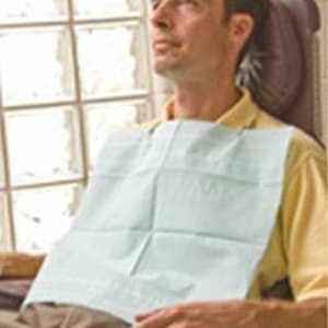 Graham Medical Products Aqua-GardÂ® Blue Dental Bib, 16-1/2 x 19 Inch