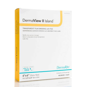 Sion Brands LLC DermaView IIâ„¢ Island Transparent Film Dressing with Pad, 6 x 6 Inch