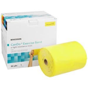 McKesson Brand McKesson Exercise Resistance Band, Yellow, 5" x 50 Yard, Extra-Light Resistance