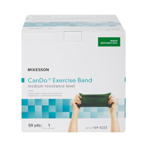 McKesson Brand McKesson Exercise Resistance Band, Green, 5 Inch x 50 Yard, Medium Resistance