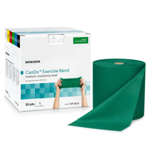 McKesson CanDoÂ® Exercise Medium Resistance Band, Green, 5 Inch x 50 Yard