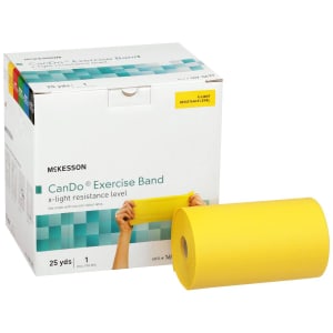 McKesson Brand McKesson Exercise Resistance Band, Yellow, 5" x 25 Yard, Extra-Light Resistance