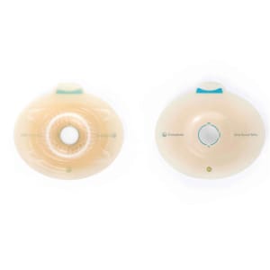 Coloplast SenSuraÂ® Mio Click Convex Light Ostomy Barrier, 18 mm Stoma Opening, Green Match