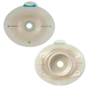 Coloplast SenSuraÂ® Mio Convex Light Click Ostomy Barrier, 25 mm Stoma Opening, Red Match