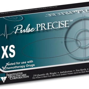 Innovative Healthcare Corp PulseÂ® Preciseâ„¢ Nitrile Exam Glove, Extra Small, Aqua Blue