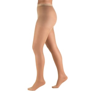 Truform Compression Pantyhose TruformÂ® Waist High Petite Beige Closed Toe
