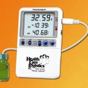 Health Care Logistics TraceableÂ® Hi-Accuracy Refrigerator / Freezer Thermometer with Alarm