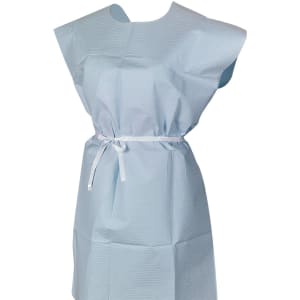 McKesson Brand McKesson Patient Exam Gown, One Size Fits Most, Blue