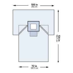 McKesson Sterile Chest Drape, 100 x 72 x 126 Inch