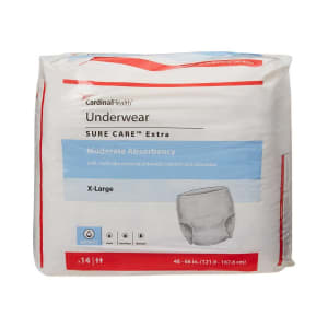Cardinal Simplicity Unisex Adult Disposable Underwear, Moderate Absorbency, X-Large, 48 to 66 Inch Waist
