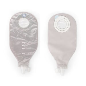 Coloplast SenSuraÂ® Mio Flex High Output 2-Piece Transparent Ileostomy Pouch, Red Match