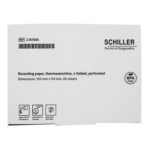 Schiller America Recording Chart Paper Shiller Z-Fold Red Grid