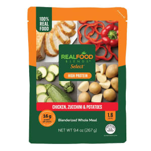Nutritionals Medicinals Tube Feeding Formula Real Food BlendsÂ® Selectâ„¢ Chicken / Zucchini / Potatoes Puree 9.4 oz. Pouch