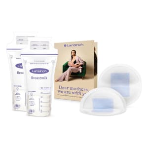 Emerson Healthcare LansinohÂ® Nursing Bundle â€“ 2 Stay Dry Nursing Pads & 2 Breast Milk Storage Bags