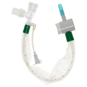 Sun Med Closed Suction Catheter BallardÂ® Trach CareÂ® Tracheostomy Type Double Swivel Elbow Style Thumb Valve Vent 14 Fr. Sterile