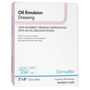 Sion Brands LLC DermaRiteÂ® Oil Emulsion Impregnated Dressing, 3 x 8 Inch