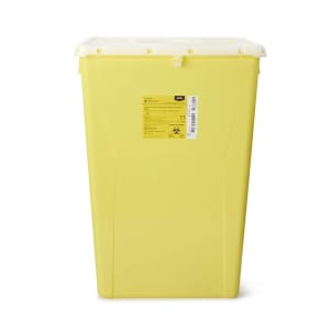 McKesson PreventÂ® Chemotherapy Sharps Container, 18-Gal., 24.6 x 17.3 x 13 Inch