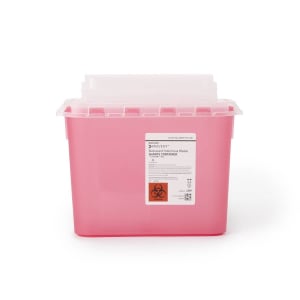 McKesson PreventÂ® Two-Piece Sharps Container, 5.4 Quart, 11 x 12 x 4-3/4 Inch
